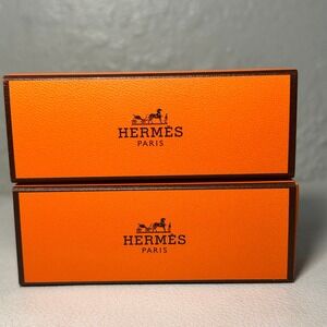 Hermes‎ Paris Orange Box Set of 2 Small Gift Presentation Jewelry Packaging